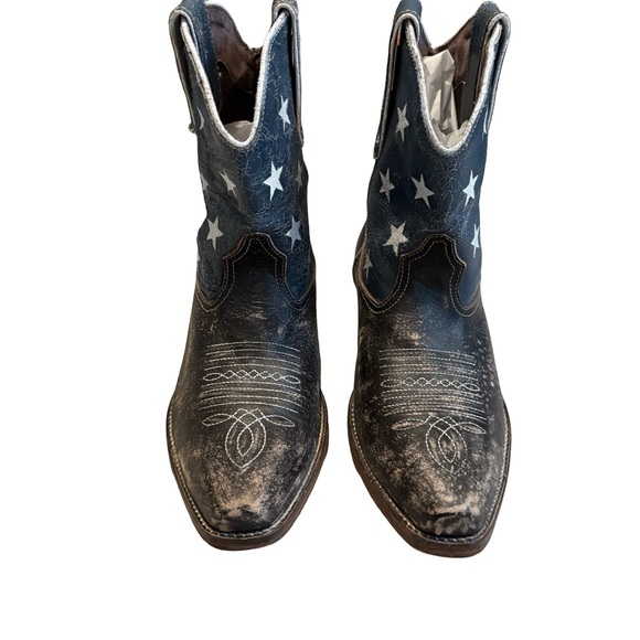 Roper American Beauty Flag Ankle Boots, Sz 9 - Picture 4 of 16